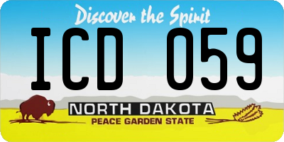 ND license plate ICD059