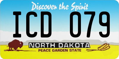 ND license plate ICD079