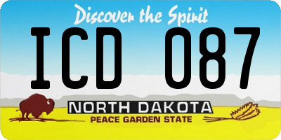 ND license plate ICD087