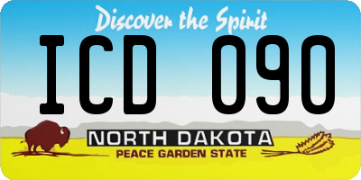 ND license plate ICD090