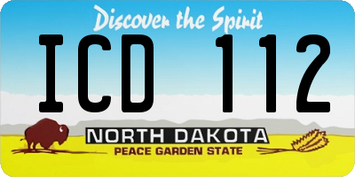 ND license plate ICD112