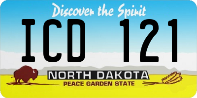 ND license plate ICD121