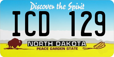ND license plate ICD129
