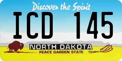 ND license plate ICD145