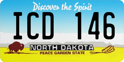 ND license plate ICD146