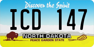 ND license plate ICD147