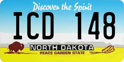 ND license plate ICD148