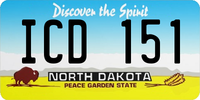 ND license plate ICD151