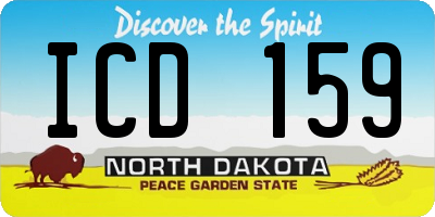 ND license plate ICD159