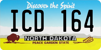 ND license plate ICD164