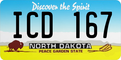 ND license plate ICD167