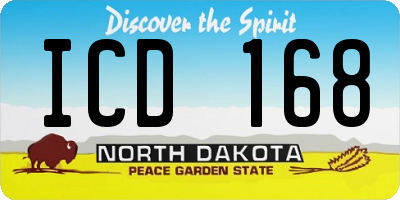 ND license plate ICD168