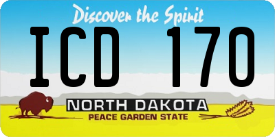 ND license plate ICD170
