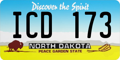 ND license plate ICD173