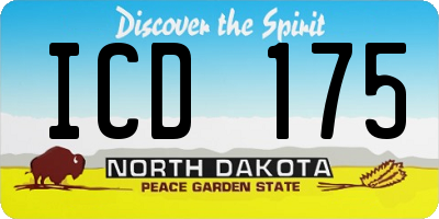 ND license plate ICD175