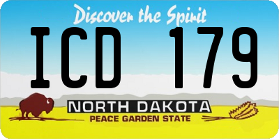ND license plate ICD179