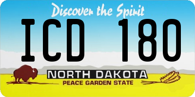 ND license plate ICD180