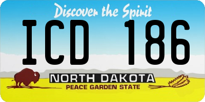 ND license plate ICD186