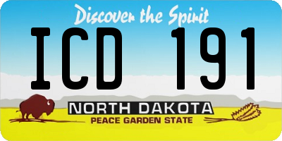 ND license plate ICD191