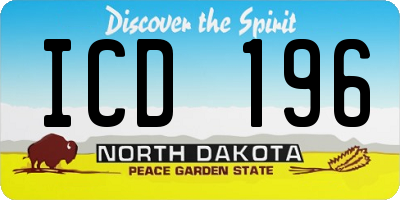 ND license plate ICD196