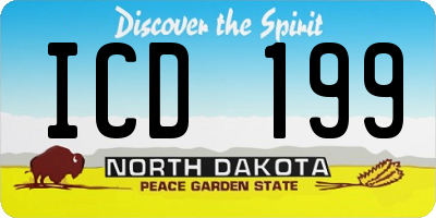 ND license plate ICD199