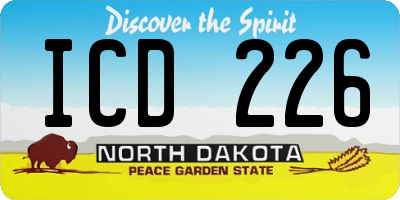 ND license plate ICD226