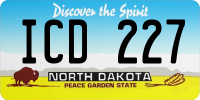 ND license plate ICD227