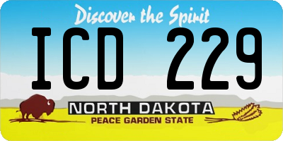 ND license plate ICD229