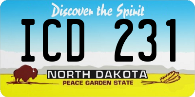 ND license plate ICD231