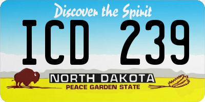ND license plate ICD239