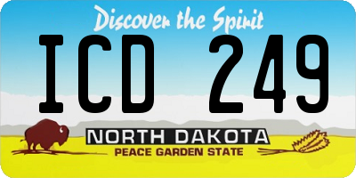 ND license plate ICD249