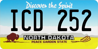 ND license plate ICD252
