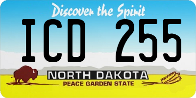 ND license plate ICD255