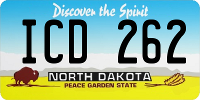 ND license plate ICD262