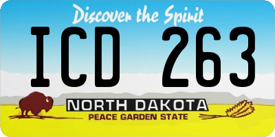ND license plate ICD263