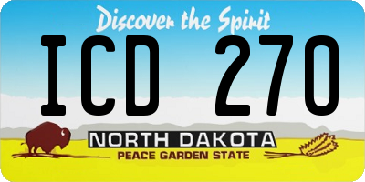 ND license plate ICD270