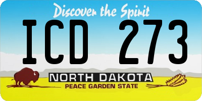 ND license plate ICD273