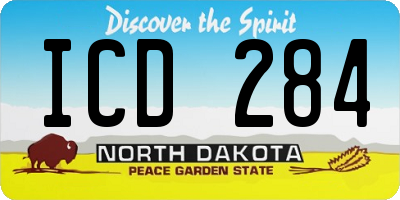 ND license plate ICD284