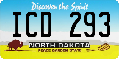 ND license plate ICD293
