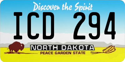 ND license plate ICD294