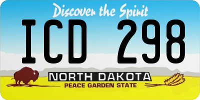 ND license plate ICD298
