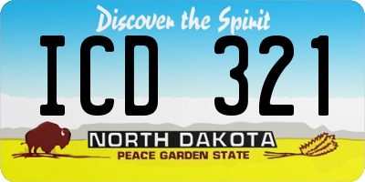 ND license plate ICD321