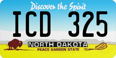 ND license plate ICD325