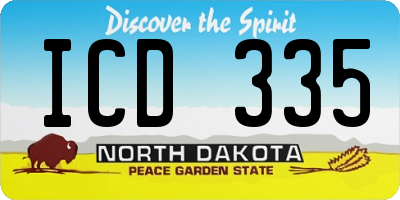 ND license plate ICD335