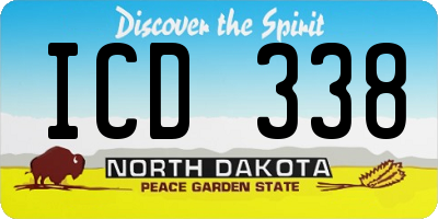 ND license plate ICD338