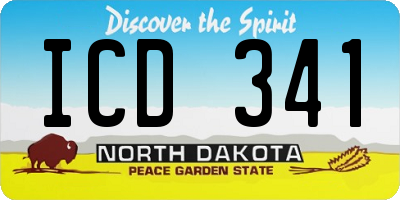 ND license plate ICD341