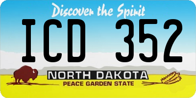 ND license plate ICD352
