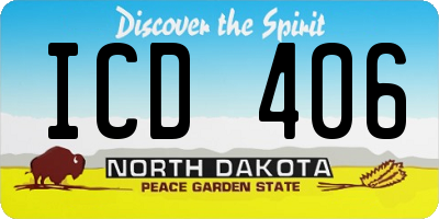 ND license plate ICD406