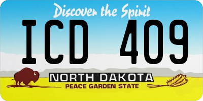 ND license plate ICD409