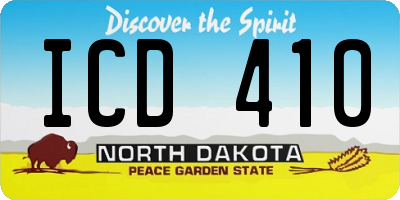 ND license plate ICD410